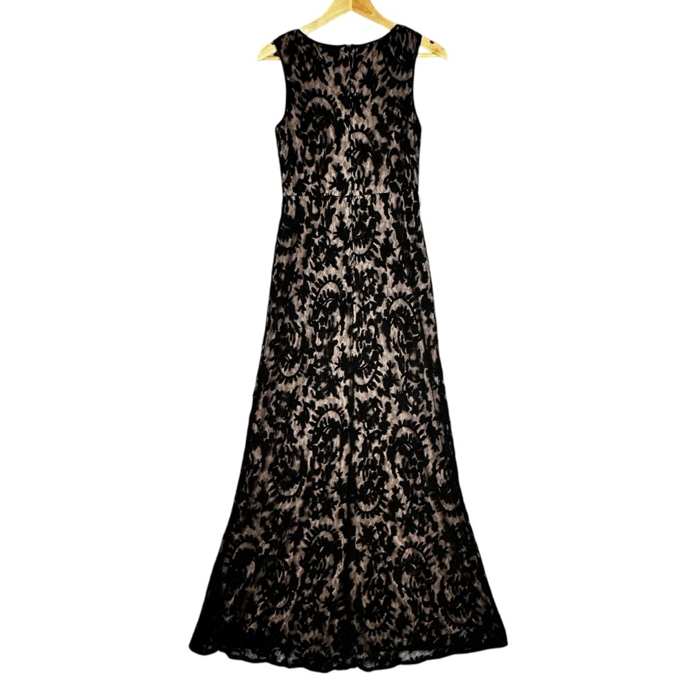 Adrianna Papell Women's Black Long Dress Wedding Guest Evening Gown size 4 - Picture 11 of 15